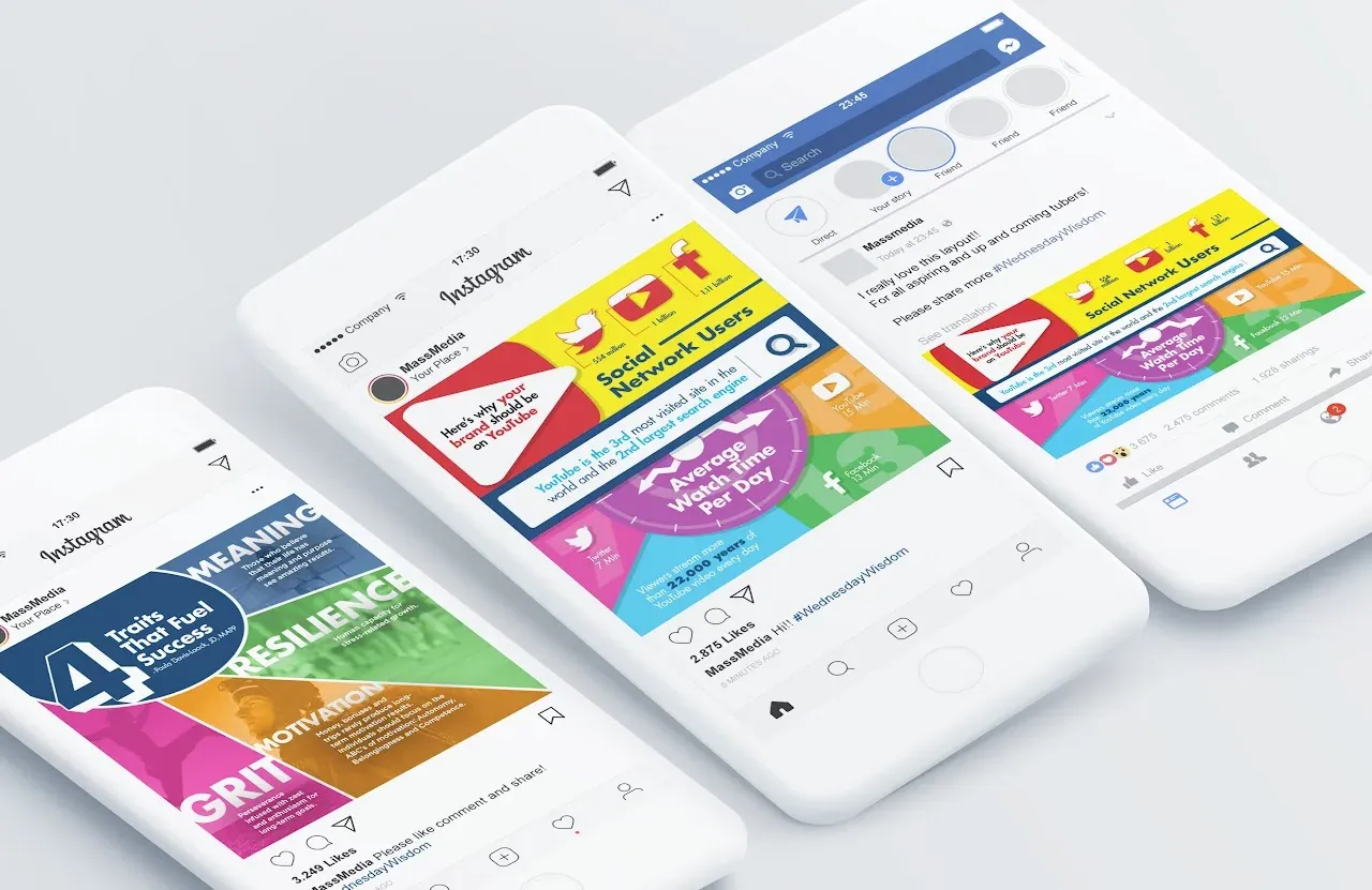 Massmedia — Social Infographic Series